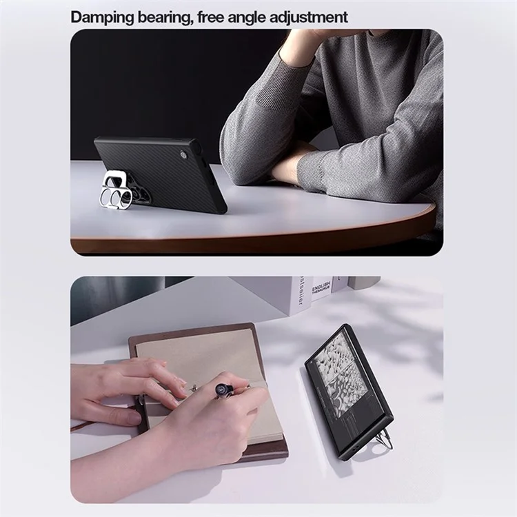 NILLKIN Carboprof Case for Samsung Galaxy S24 Ultra Magnetic Case TPU+Aramid Fiber Lens Kickstand Phone Cover