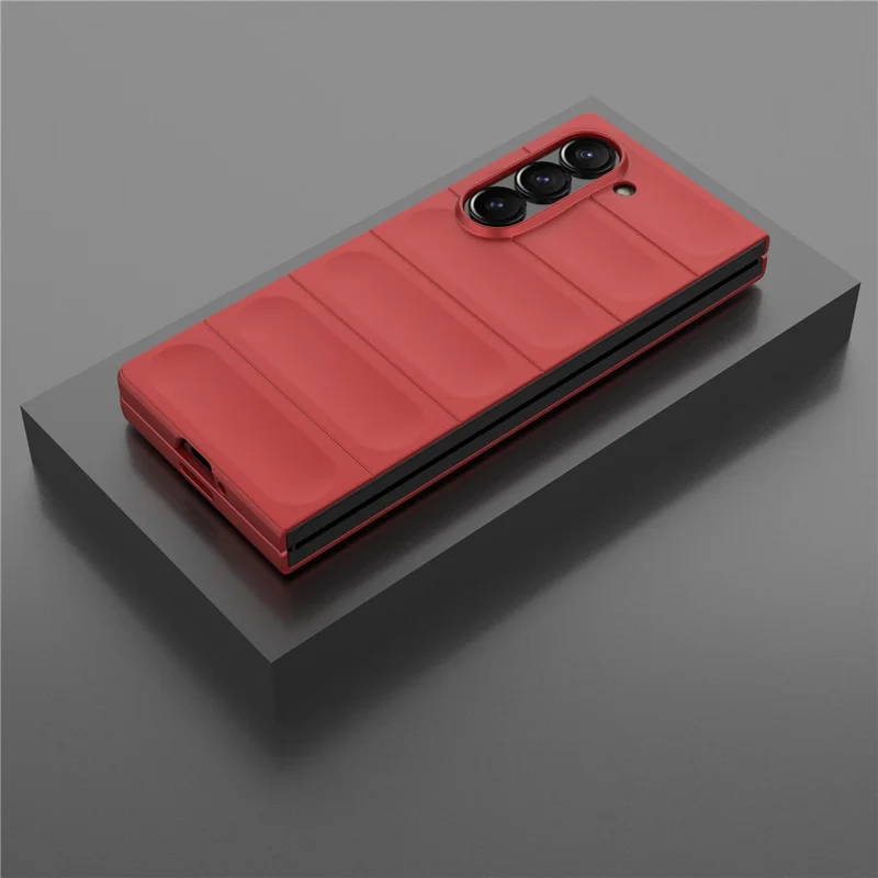 For Samsung Galaxy Z Fold6 5G Case Rugged Hard PC Folding Phone Cover - Red