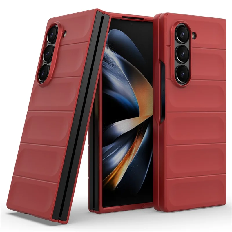 For Samsung Galaxy Z Fold6 5G Case Rugged Hard PC Folding Phone Cover - Red