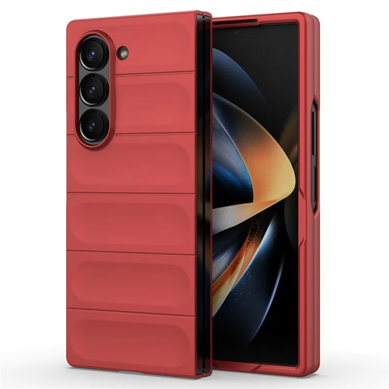 For Samsung Galaxy Z Fold6 5G Case Rugged Hard PC Folding Phone Cover - Red