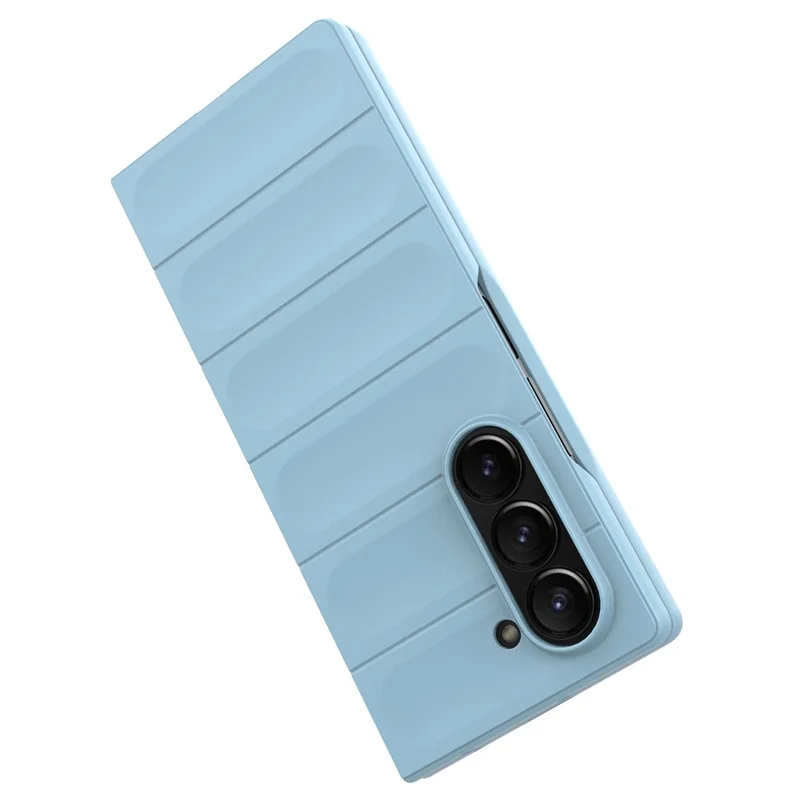 Til Samsung Galaxy Z Fold6 5G Tilkabinet med Robust Hårdt PC-foldedæksel - Babyblå