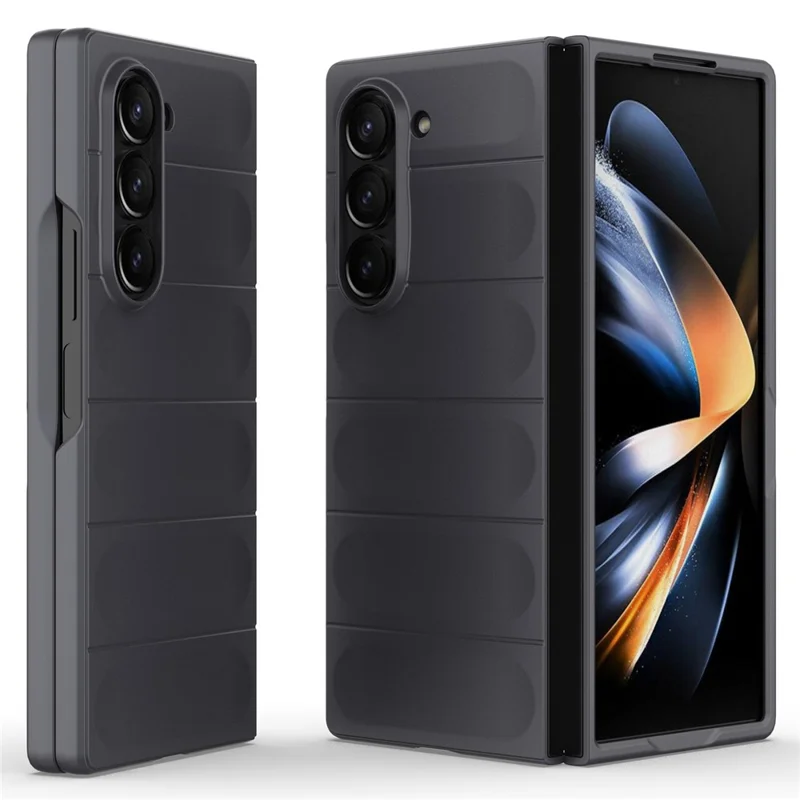 For Samsung Galaxy Z Fold6 5G Case Rugged Hard PC Folding Phone Cover - Dark Grey