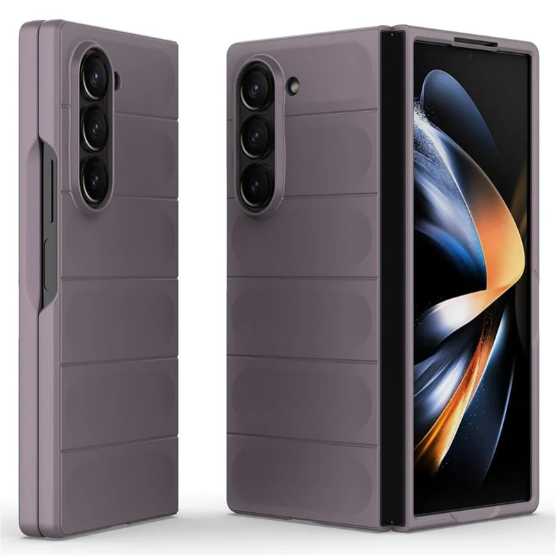 For Samsung Galaxy Z Fold6 5G Case Rugged Hard PC Folding Phone Cover - Light Purple