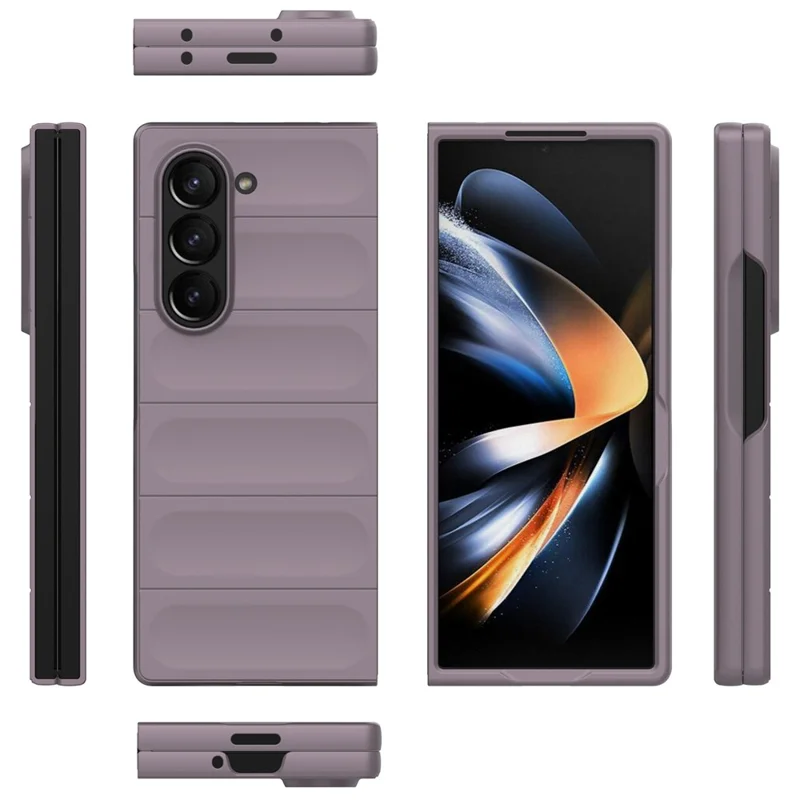 For Samsung Galaxy Z Fold6 5G Case Rugged Hard PC Folding Phone Cover - Light Purple