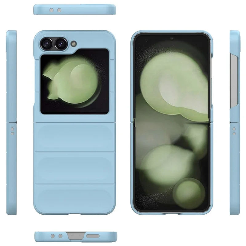 For Samsung Galaxy Z Flip7 FE 5G / Z Flip6 5G Case Rugged Back Hard PC Phone Cover - Baby Blue