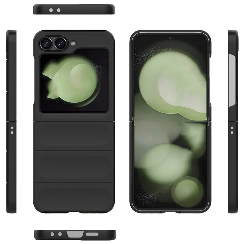 For Samsung Galaxy Z Flip7 FE 5G / Z Flip6 5G Case Rugged Back Hard PC Phone Cover - Black