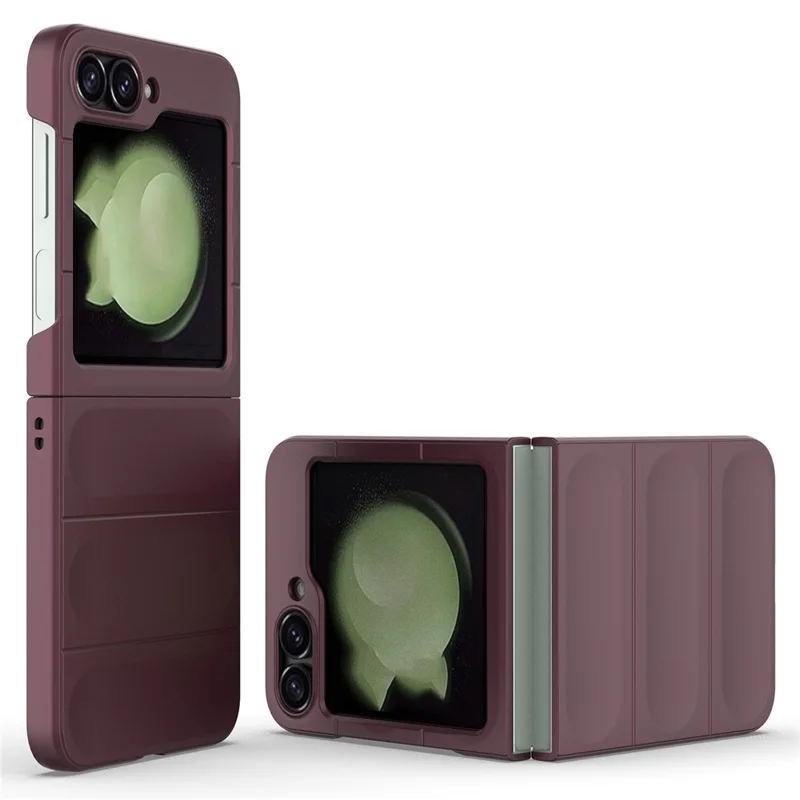 For Samsung Galaxy Z Flip7 FE 5G / Z Flip6 5G Case Rugged Back Hard PC Phone Cover - Wine Red