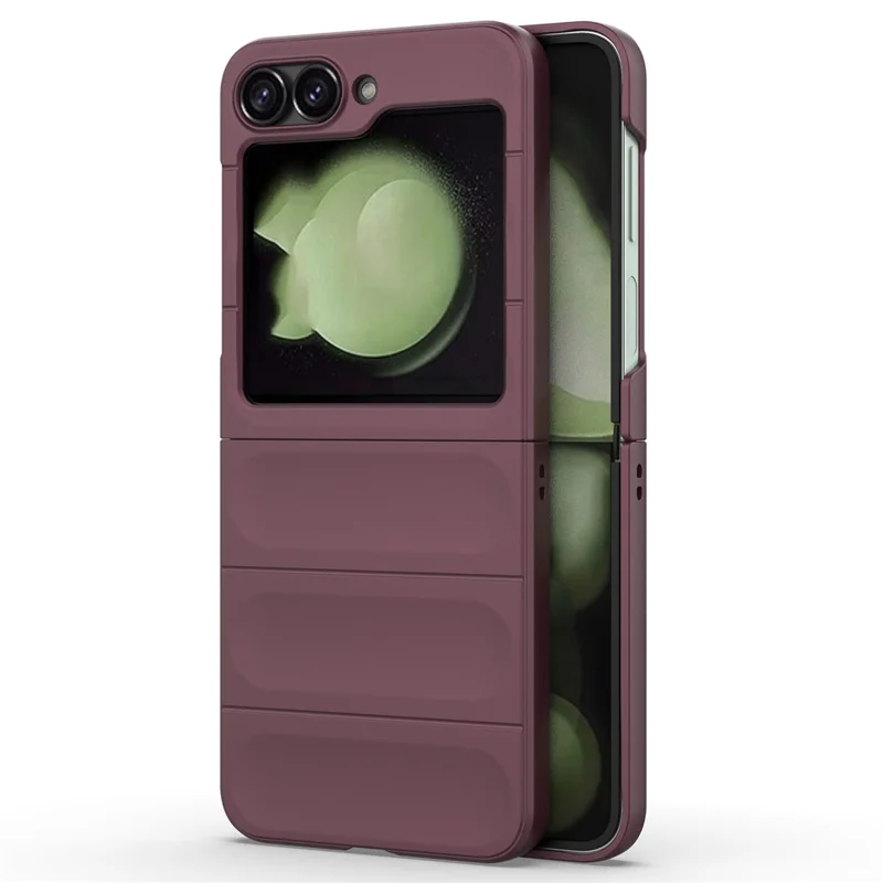 For Samsung Galaxy Z Flip7 FE 5G / Z Flip6 5G Case Rugged Back Hard PC Phone Cover - Wine Red