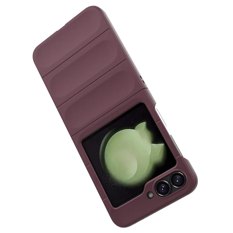 For Samsung Galaxy Z Flip7 FE 5G / Z Flip6 5G Case Rugged Back Hard PC Phone Cover - Wine Red