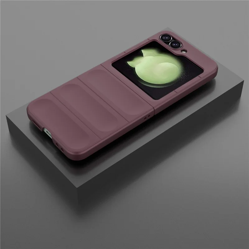 For Samsung Galaxy Z Flip7 FE 5G / Z Flip6 5G Case Rugged Back Hard PC Phone Cover - Wine Red