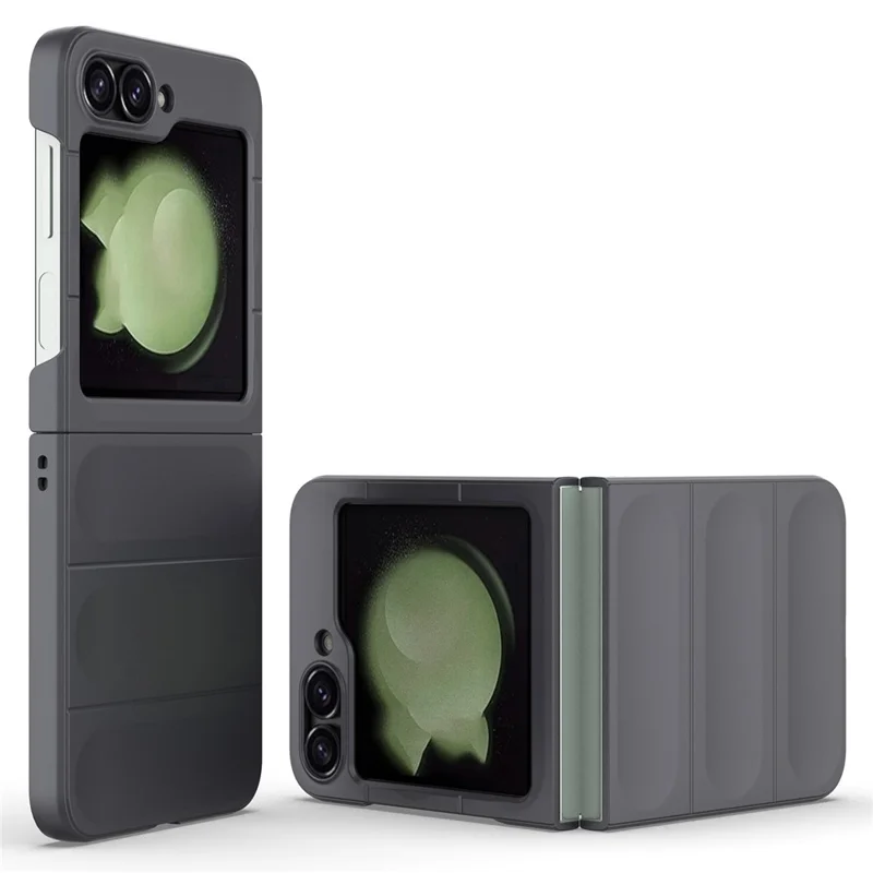 Voor Samsung Galaxy Z Flip7 FE 5G / Z Flip6 5G hoesje Robuuste achterkant harde PC telefoonhoes - Donkergrijs