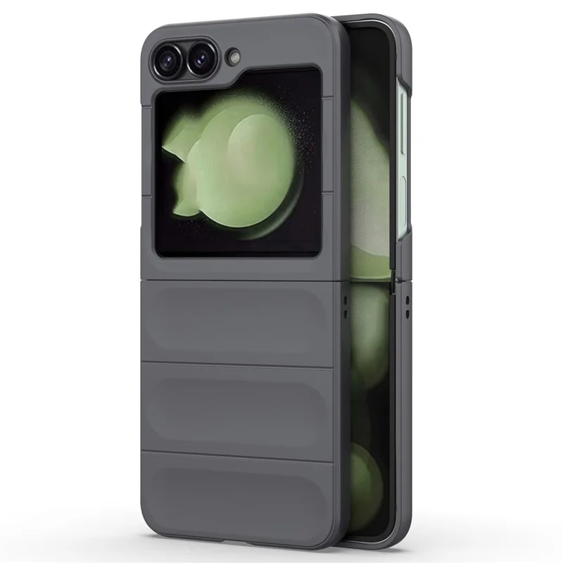 Voor Samsung Galaxy Z Flip7 FE 5G / Z Flip6 5G hoesje Robuuste achterkant harde PC telefoonhoes - Donkergrijs