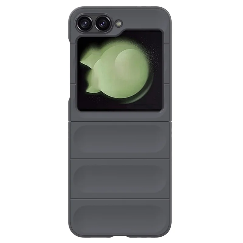 Voor Samsung Galaxy Z Flip7 FE 5G / Z Flip6 5G hoesje Robuuste achterkant harde PC telefoonhoes - Donkergrijs