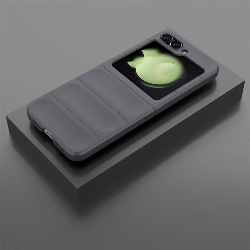 Voor Samsung Galaxy Z Flip7 FE 5G / Z Flip6 5G hoesje Robuuste achterkant harde PC telefoonhoes - Donkergrijs