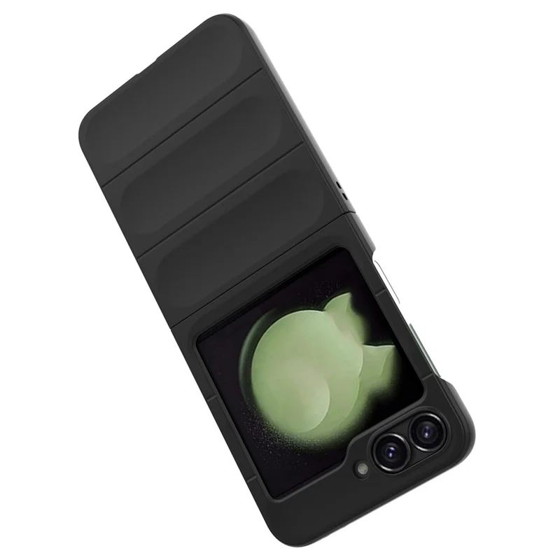 Voor Samsung Galaxy Z Flip7 FE 5G / Z Flip6 5G hoesje Robuuste achterkant harde PC telefoonhoes - Donkergrijs