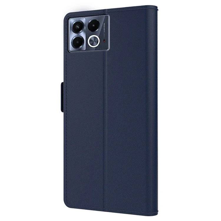For Infinix Note 40 5G Case PU Leather Flip Phone Cover with Card Holder - Blue