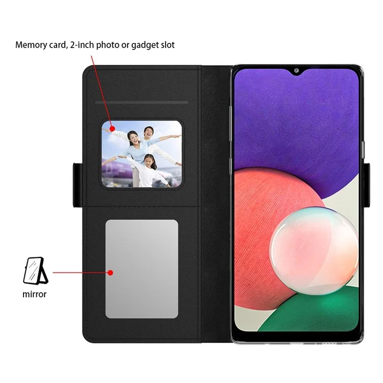 Para Samsung Galaxy M55 5G / C55 5G / F55 5G Capa de Telefone Anti-Queda em Couro PU com Suporte para Cartão - Preto