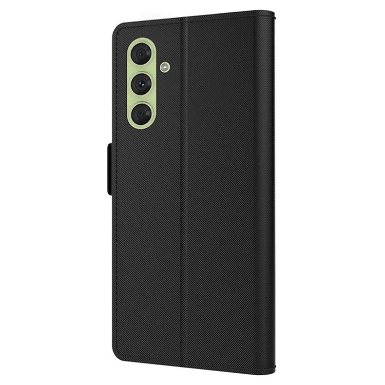 Para Samsung Galaxy M55 5G / C55 5G / F55 5G Capa de Telefone Anti-Queda em Couro PU com Suporte para Cartão - Preto