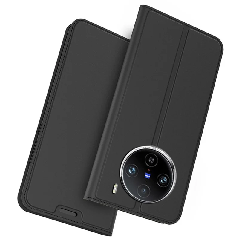 Für vivo X100s 5G Case Protective PU Leder Flip Handyhülle mit Kartenschlitzen - Schwarz