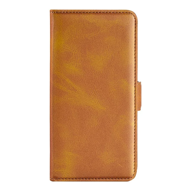 For Motorola Edge (2022) 5G Stand Wallet Phone Case Textured PU Leather Dual Magnetic Clasp Folio Flip Cover - Yellow
