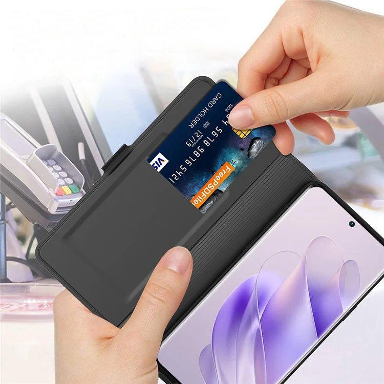 Pour Infinix GT 20 Pro 5G Case Étui en Cuir PU Flip Étui de Protection Téléphone Porte-Cartes Support - Noir