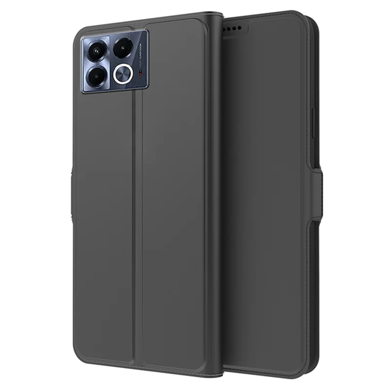 Für Infinix Note 40 Handyhülle Anti-Scratch PU-Leder Flip-Cover mit Kartenfächern - Schwarz