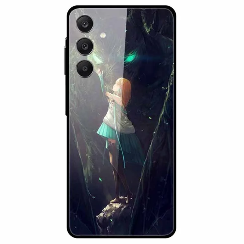 Til Samsung Galaxy A25 5G (Global) (161,0 X 76,5 X 8,3 mm) Hærdet Glas Case med Mønstertryk Telefonbeskyttelse - Kramme