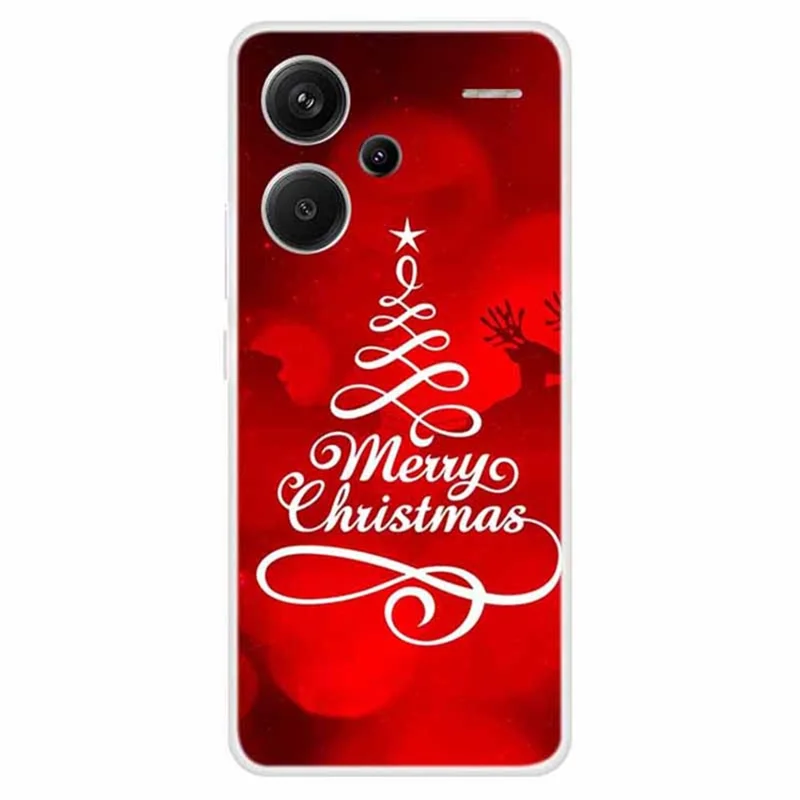 For Xiaomi Redmi Note 13 Pro+ 5G Case Soft TPU Phone Cover Merry Christmas - Merry Christmas