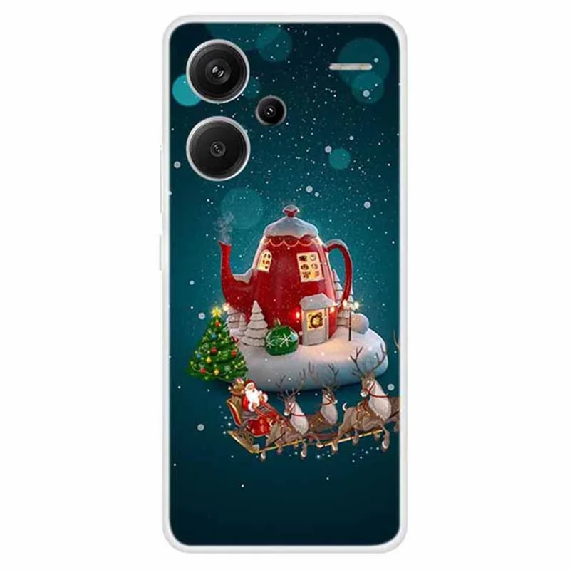 For Xiaomi Redmi Note 13 Pro+ 5G Case Soft TPU Phone Cover Merry Christmas - Christmas Kettle