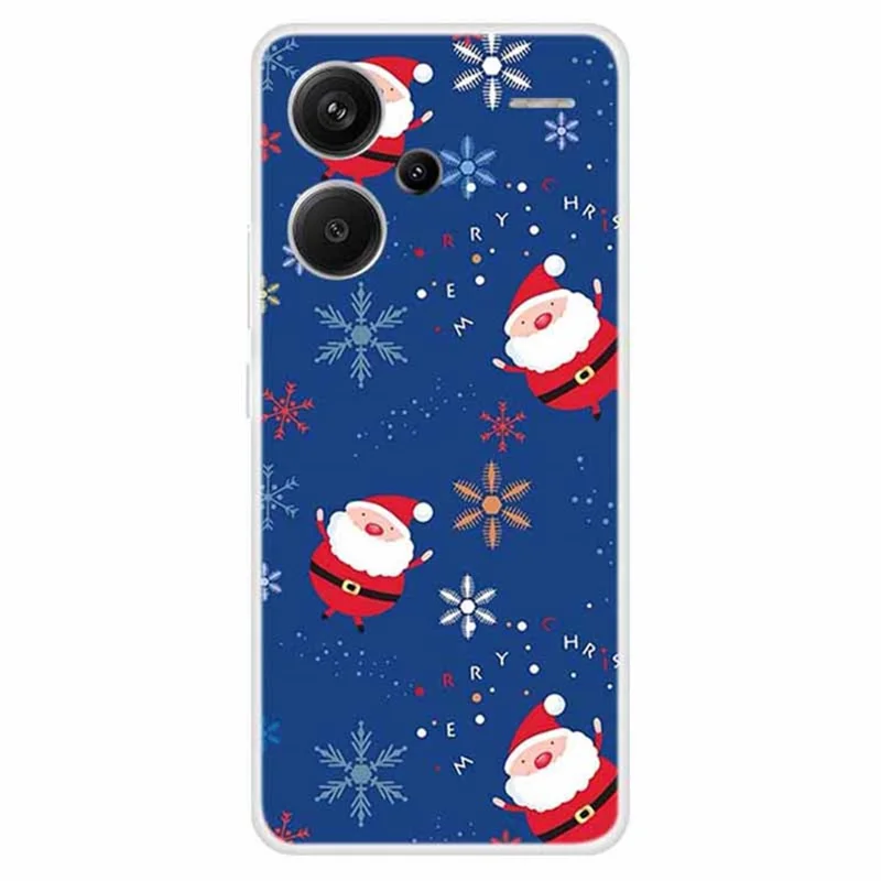 For Xiaomi Redmi Note 13 Pro+ 5G Case Soft TPU Phone Cover Merry Christmas - Santa