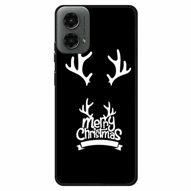 For Motorola Moto G 5G (2024) Case Aesthetic Pattern TPU Shockproof Phone Cover - Deer Horn