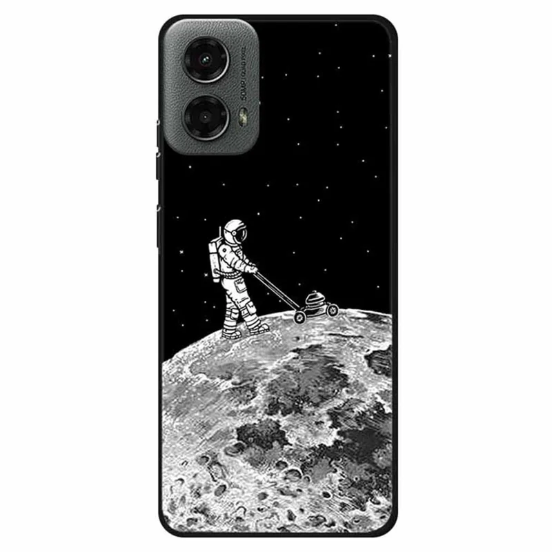 For Motorola Moto G 5G (2024) Case Aesthetic Pattern TPU Shockproof Phone Cover - Spaceman