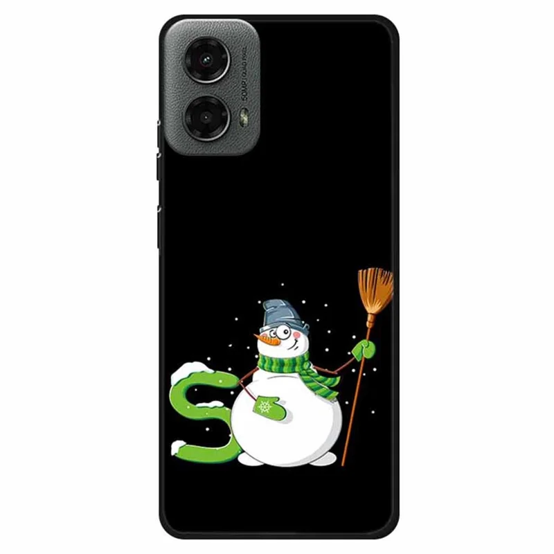 Für Motorola Moto G 5G (2024) Hülle Ästhetisches Muster TPU Stoßfeste Telefonabdeckung - Schneemann