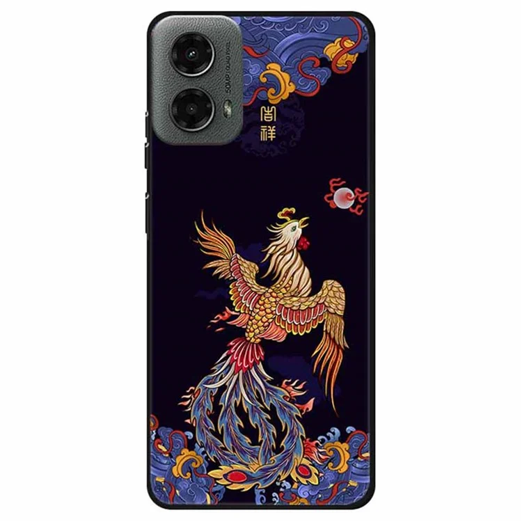 For Motorola Moto G 5G (2024) / G Play (2024) 4G Soft Case Unique Pattern Design Slim TPU Phone Cover - Chasing The Sun