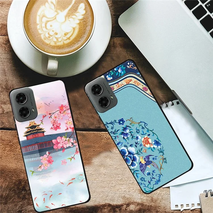 For Motorola Moto G 5G (2024) / G Play (2024) 4G Soft Case Unique Pattern Design Slim TPU Phone Cover - Chasing The Sun