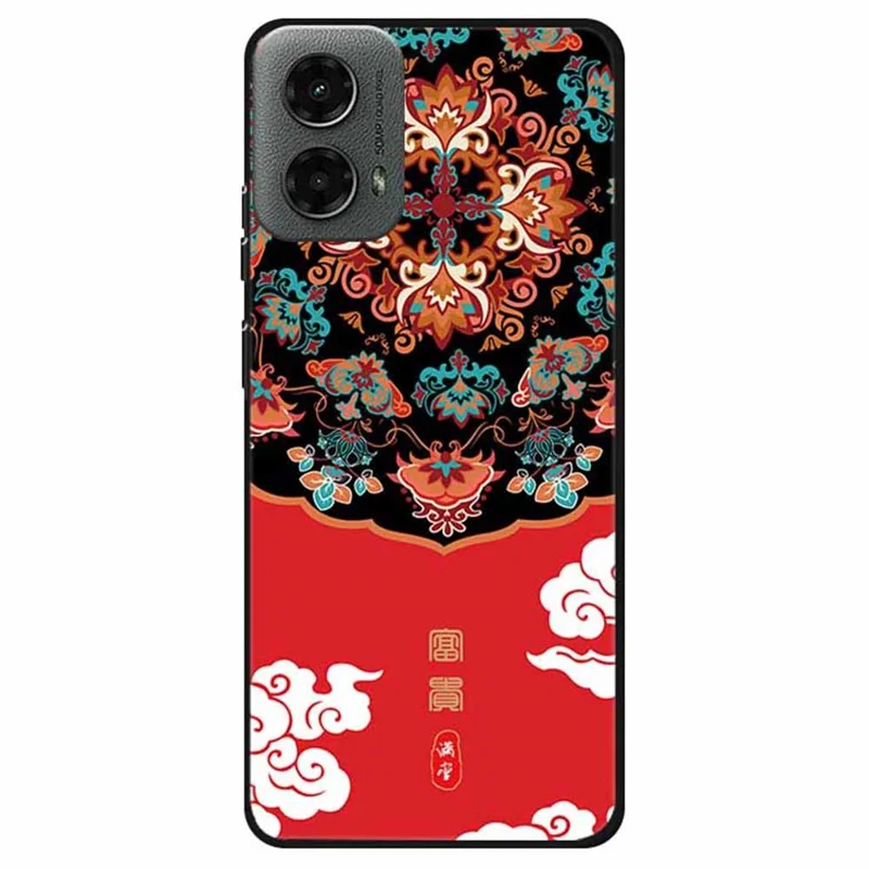 Para Motorola Moto G 5G (2024) / G Play (2024) 4G Soft Case Unique Pattern Design Slim TPU Phone Cover - Wealthy Abundance