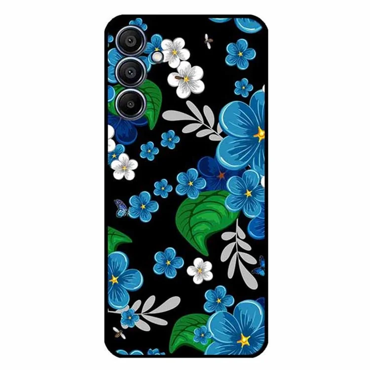 Per Samsung Galaxy F15 5G / M15 5G Custodia Disegno Trendy TPU Cover Telefono - Fiore Blu