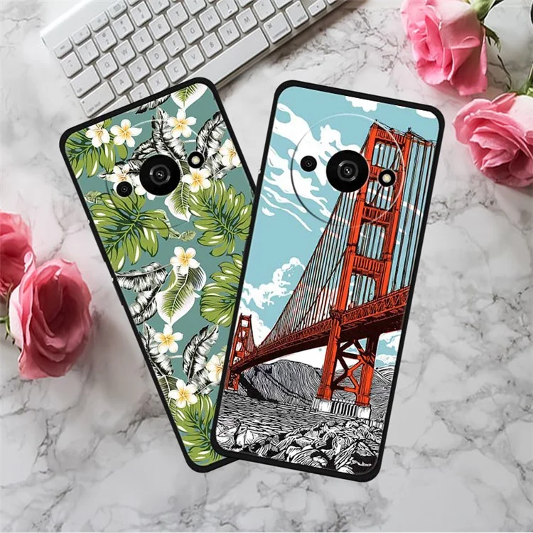 Для Xiaomi Redmi A3 4G / Poco C61 4G Case Pattern Slim Fit Soft TPU Cover - Мост Золотые Ворота