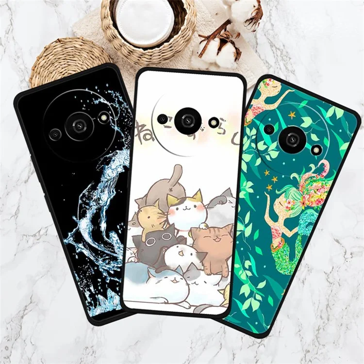 Для Xiaomi Redmi A3 4G / Poco C61 4G Case Pattern Slim Fit Soft TPU Cover - Мост Золотые Ворота