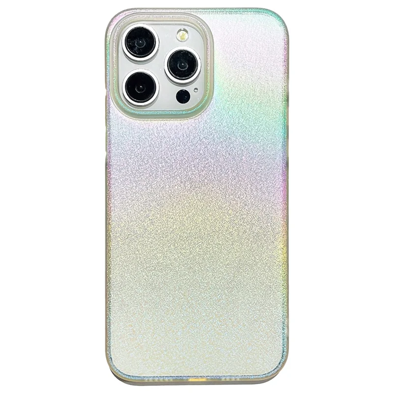 For iPhone 14 Pro Shockproof Cover Colorful Pearl Pattern Soft TPU Phone Case - White