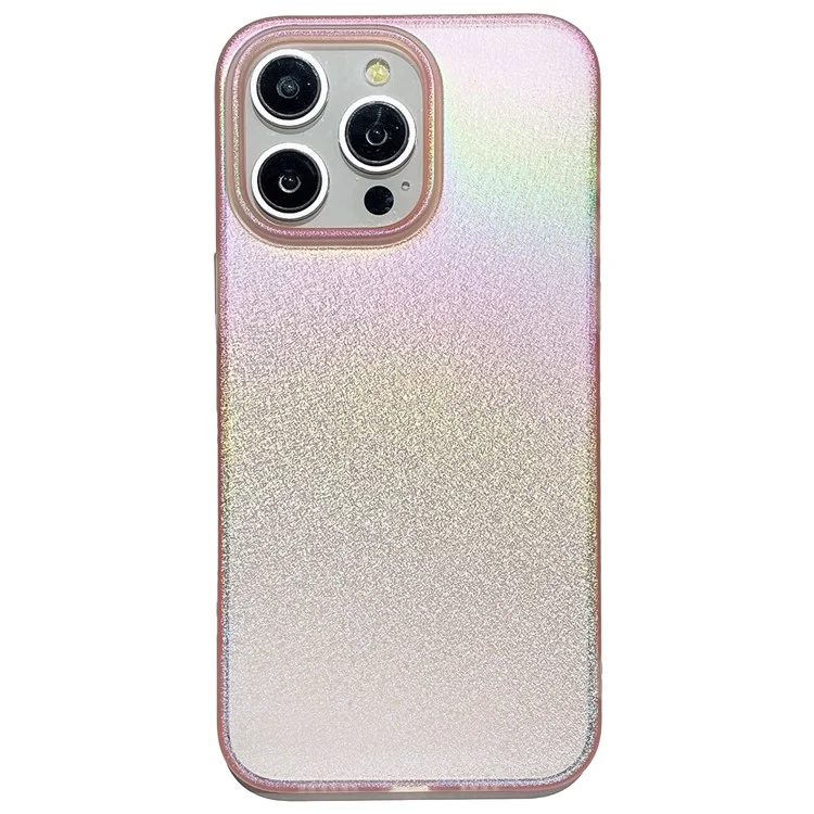 Für iPhone 15 Pro Case Shiny Pearlescent Texture Soft TPU Phone Cover - Pink