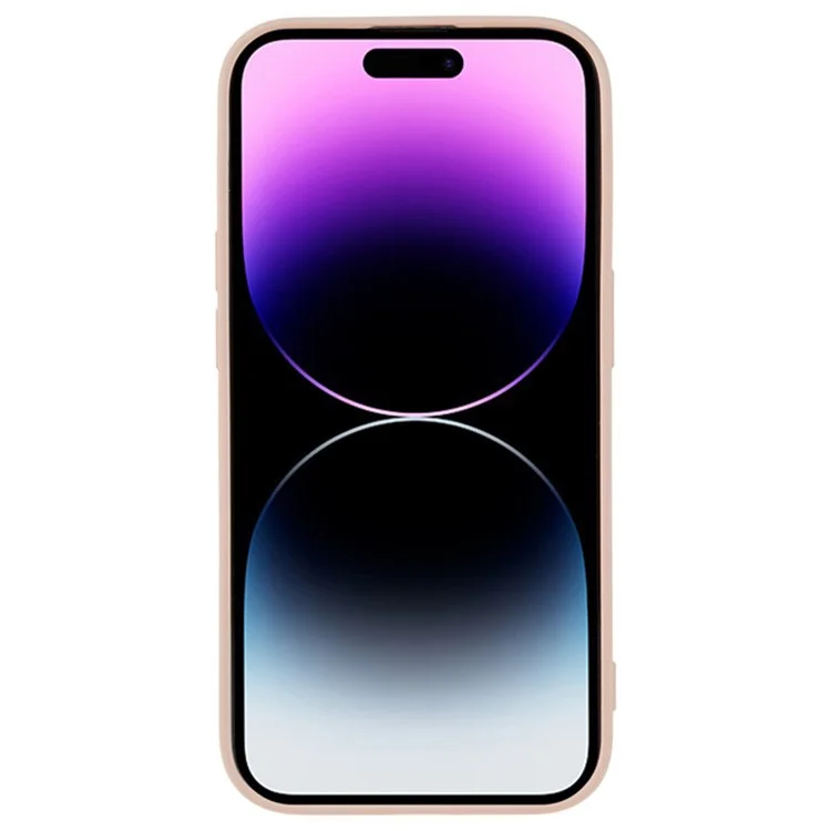 WANLONFENG Serie RB1 para iPhone 14 Pro Max Funda TPU Cubierta de teléfono con Película de pantalla frontal - Rosa 