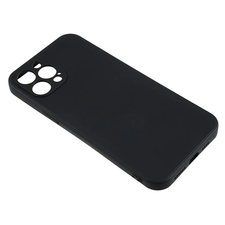 WANLONFENG RB1 Series For iPhone 14 Pro Funda Delgada Suave TPU Funda de Teléfono con Película Protectora de Pantalla, Cordón - Negro