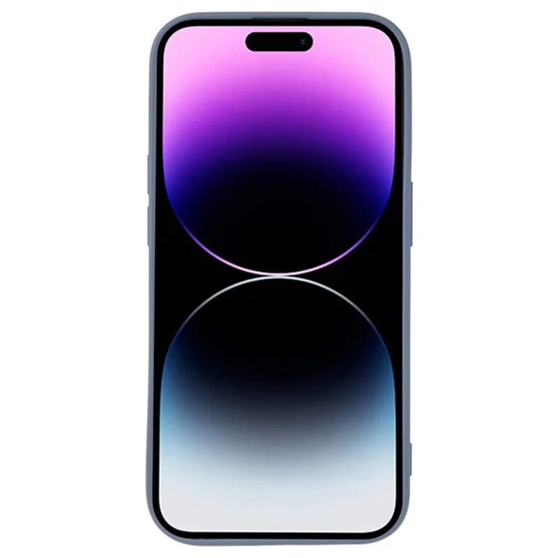 WANLONFENG Série RB1 pour iPhone 14 Pro Étui fin en TPU souple avec film de protection d'écran, dragonne - Gris lavande
