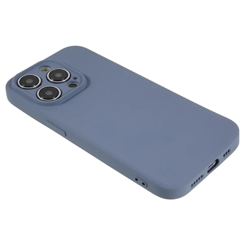 WANLONFENG Série RB1 pour iPhone 14 Pro Étui fin en TPU souple avec film de protection d'écran, dragonne - Gris lavande