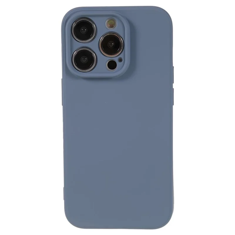 WANLONFENG Série RB1 pour iPhone 14 Pro Étui fin en TPU souple avec film de protection d'écran, dragonne - Gris lavande