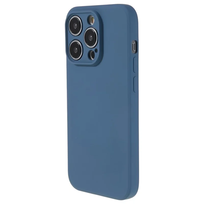 WANLONFENG RB1 Series For iPhone 14 Pro Slim Case Soft TPU Phone Case with Screen Film, Lanyard - Sapphire