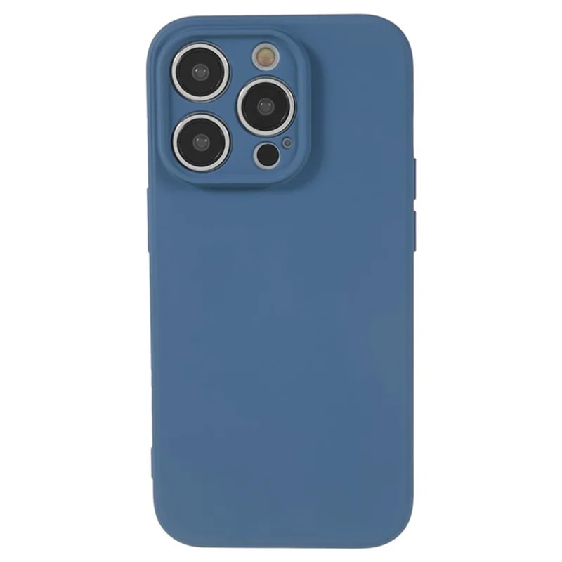 WANLONFENG RB1 Series For iPhone 14 Pro Slim Case Soft TPU Phone Case with Screen Film, Lanyard - Sapphire