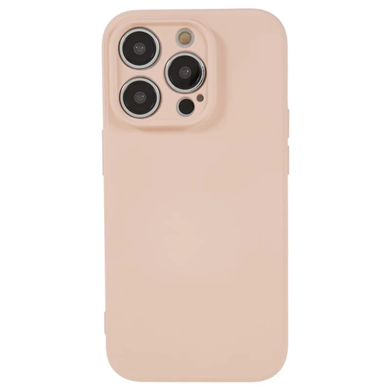 WANLONFENG RB1 Series For iPhone 14 Pro Slim Case Soft TPU Phone Case with Screen Film, Lanyard - Pink