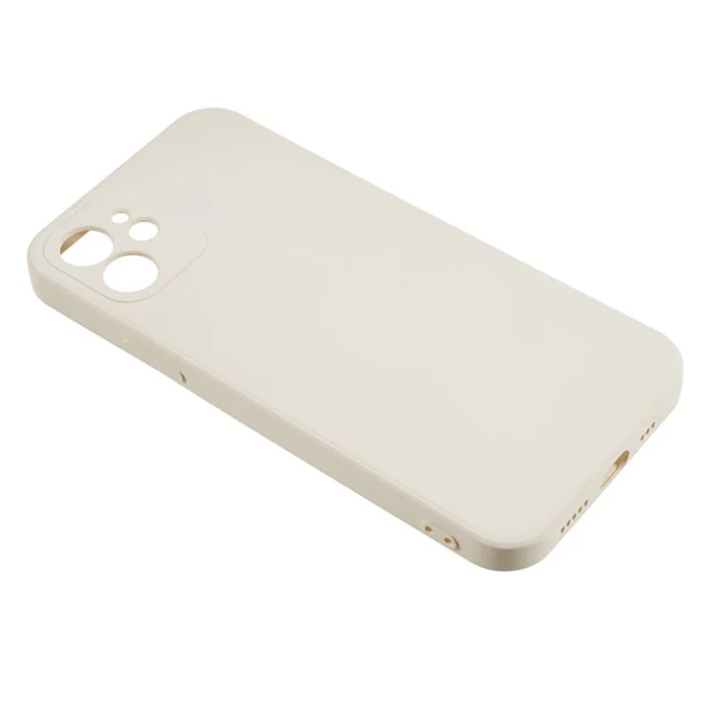 WANLONFENG Série RB1 Para iPhone 12 Capa Anti-Queda Capa de TPU Macio com Película de Tela, Cordão - Branco